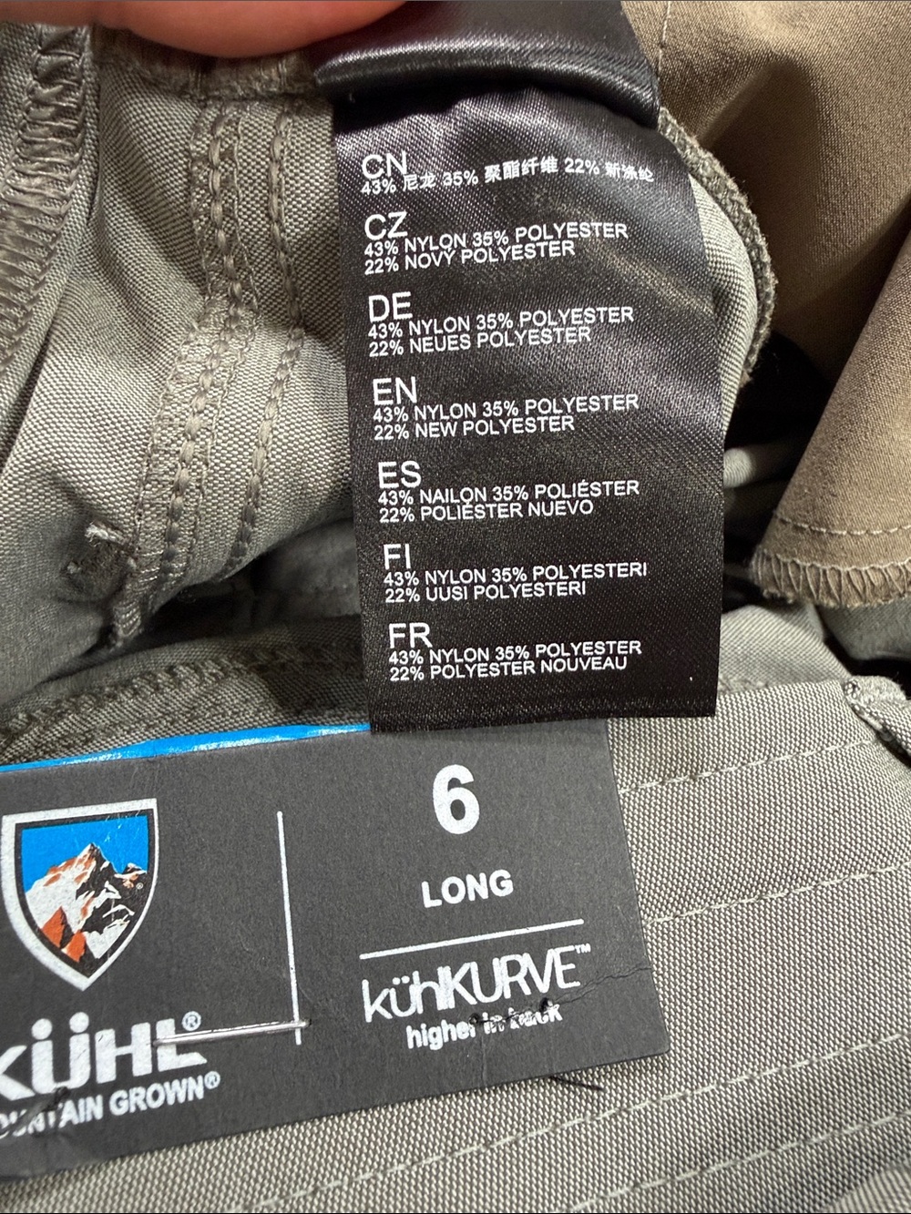 NWTs Kuhl Trekr Hiking Pants Women's Stone Cargo Cinch Up Legs Size 6 Long - Picture 13 of 16
